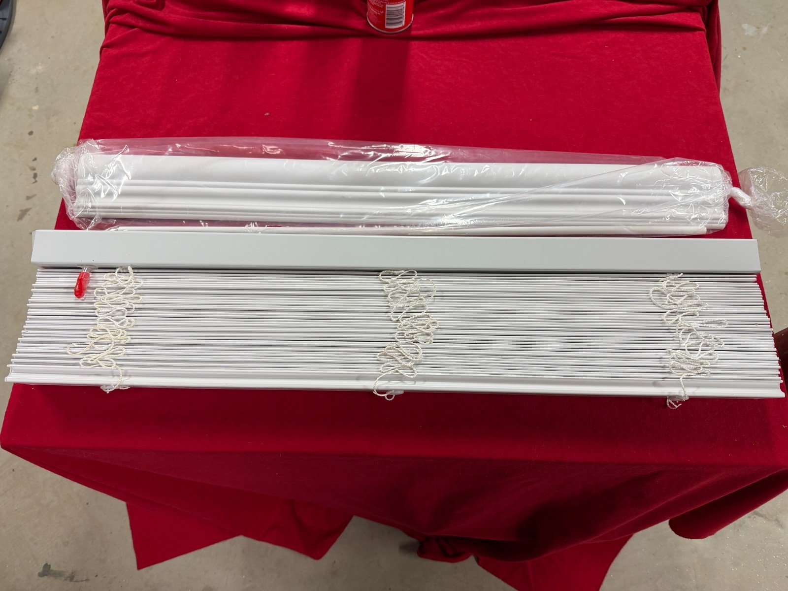 White Cordless Faux Wood Blinds for Windows with 2 in. Slats – 32 in. W x 64”L