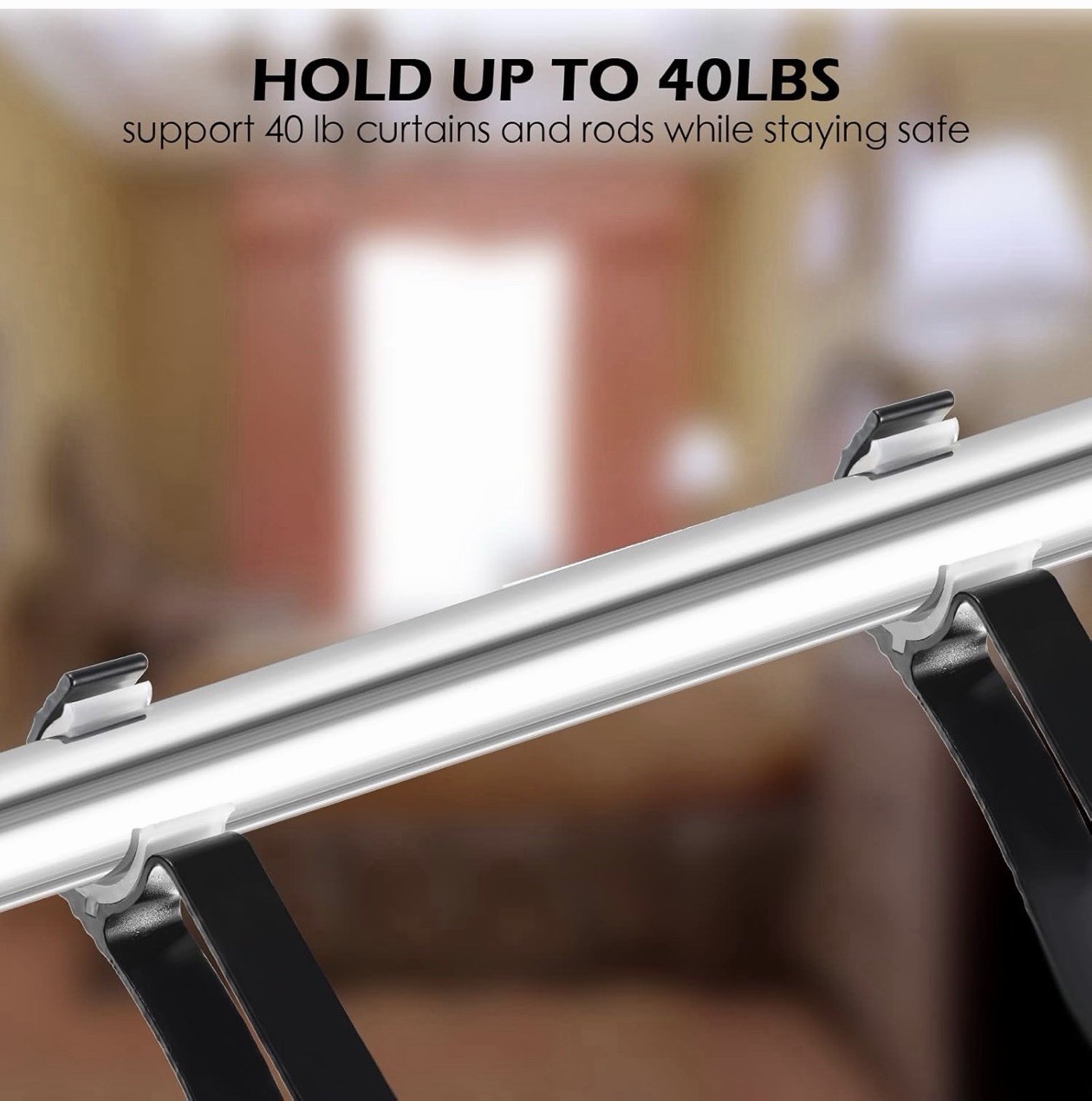 16 Pcs Curtain Rod Bracket Heavy Duty Holders Hooks Hangers Bulk for 1 Inch t…