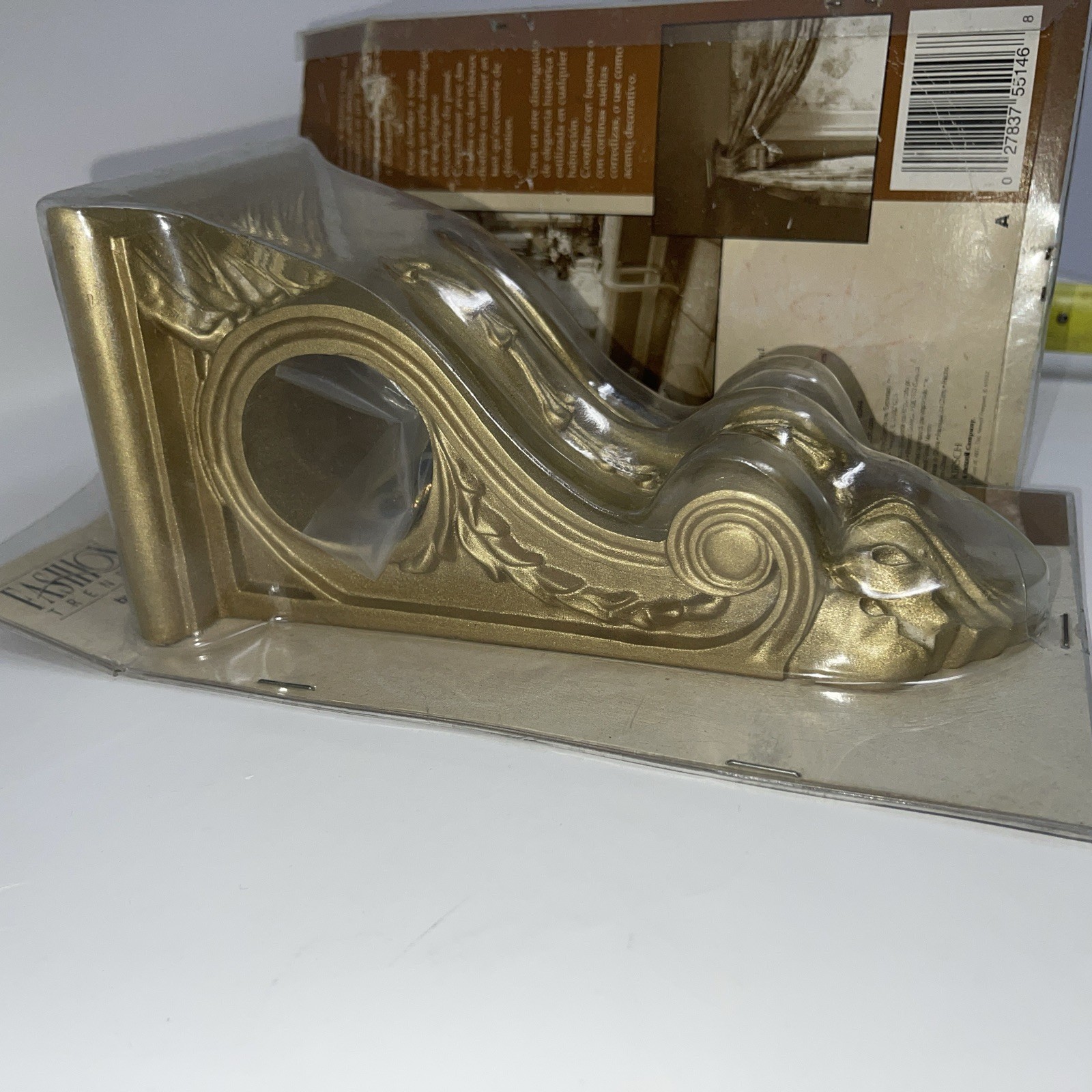 Set 2 kirsch gold Elegant Ornate decorative sconce Rod Holder 8×3.5in Approx New