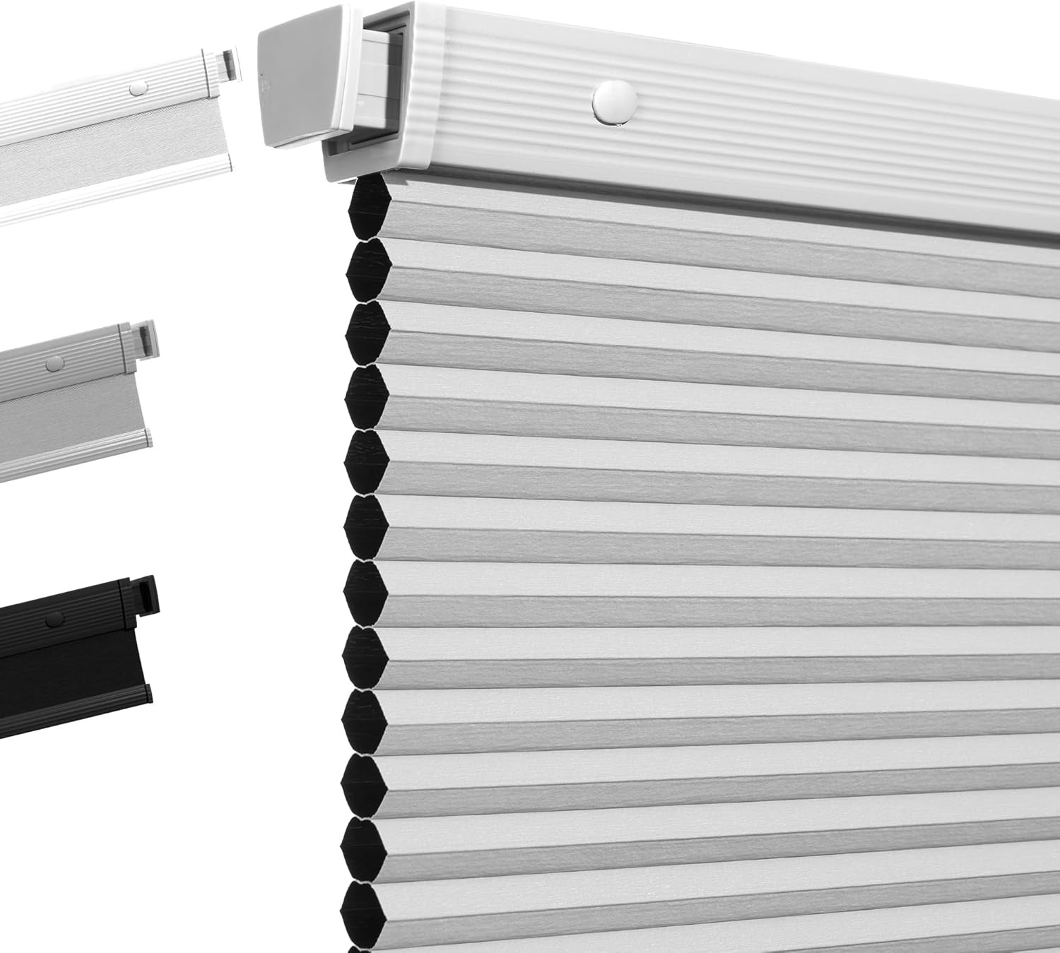 No Drill Cellular Shades for Indoor Windows,Noise Reducing & Thermal Insulating