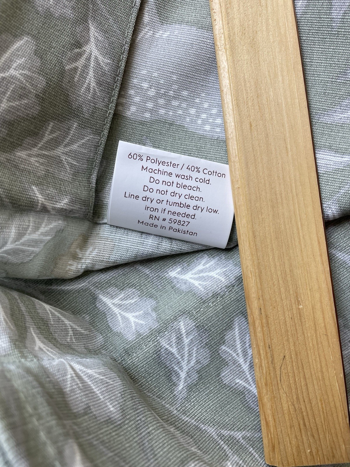 Laura Ashley ELDER FOREST 38”x96” Drapes Sage Green Cotton Blend 2 Panels NEW