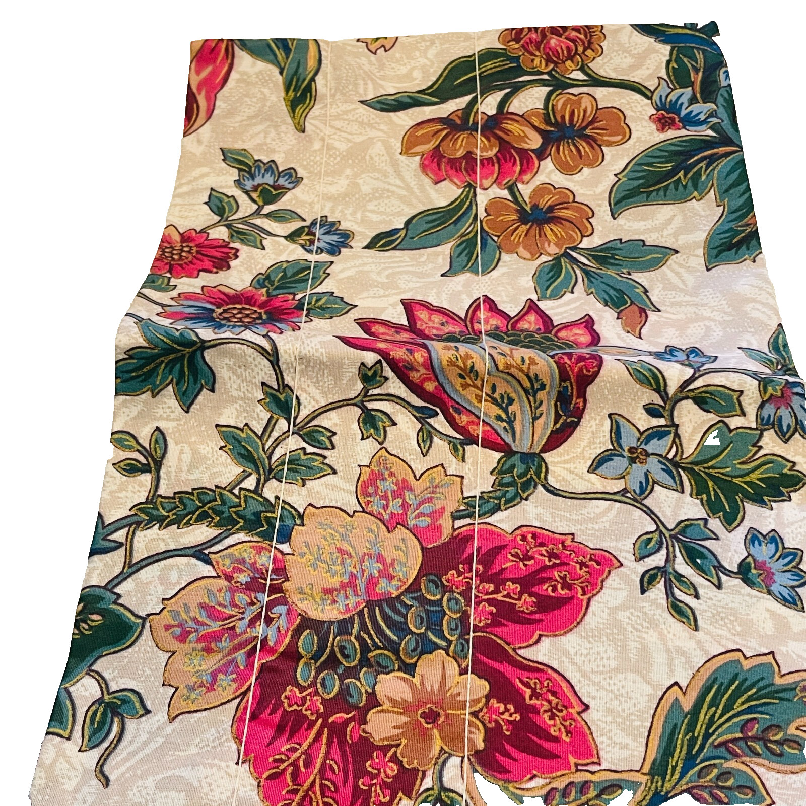 Ashley Taylor Seville Richroom Pouf Valance 80×16 Art Nouveau Floral