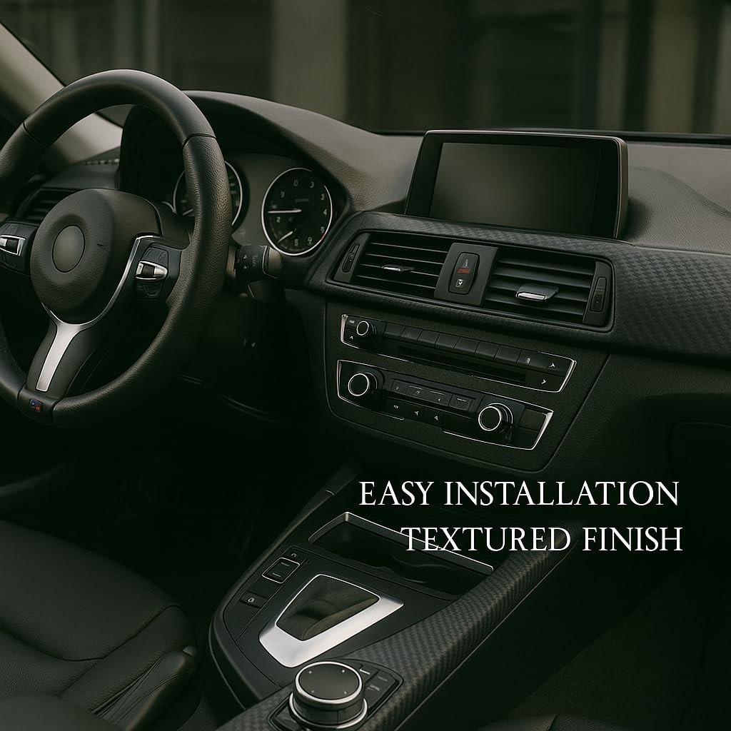 Rockrose 3D Matte 3D Black Carbon Fiber Vinyl Wrap Anti-Wrinkle Air Release