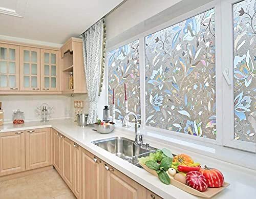 Excellent Quality 3D Static Cling Window Film Self Adhesive 17.7″ x 78.7″ Pure