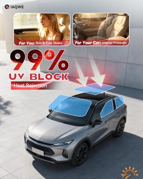 15% VLT Ceramic Car Window Tint Film 30 in x 25 ft Roll, 30In x 25Ft 15% Vlt