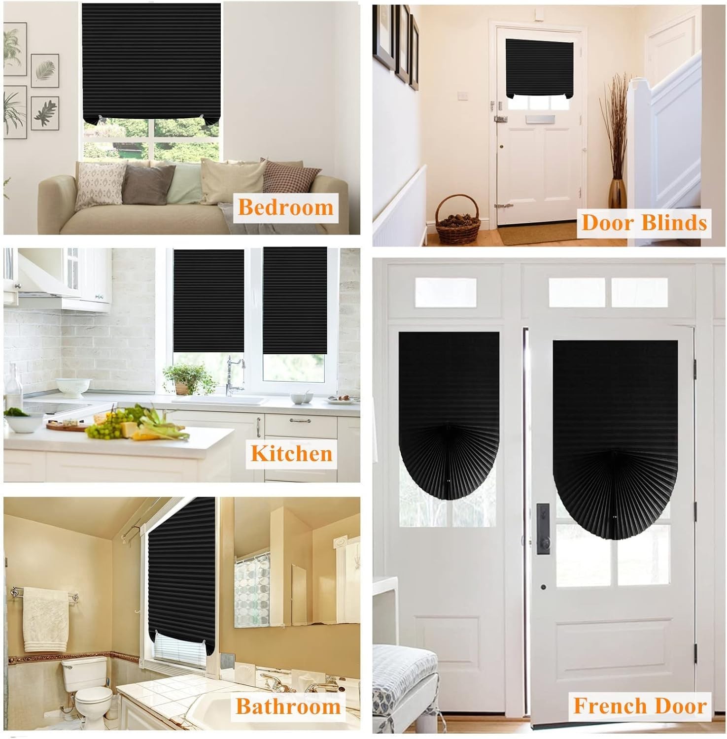 Self-Adhesive Pleated Paper Blinds – Adjustable Blackout Curtains for Home