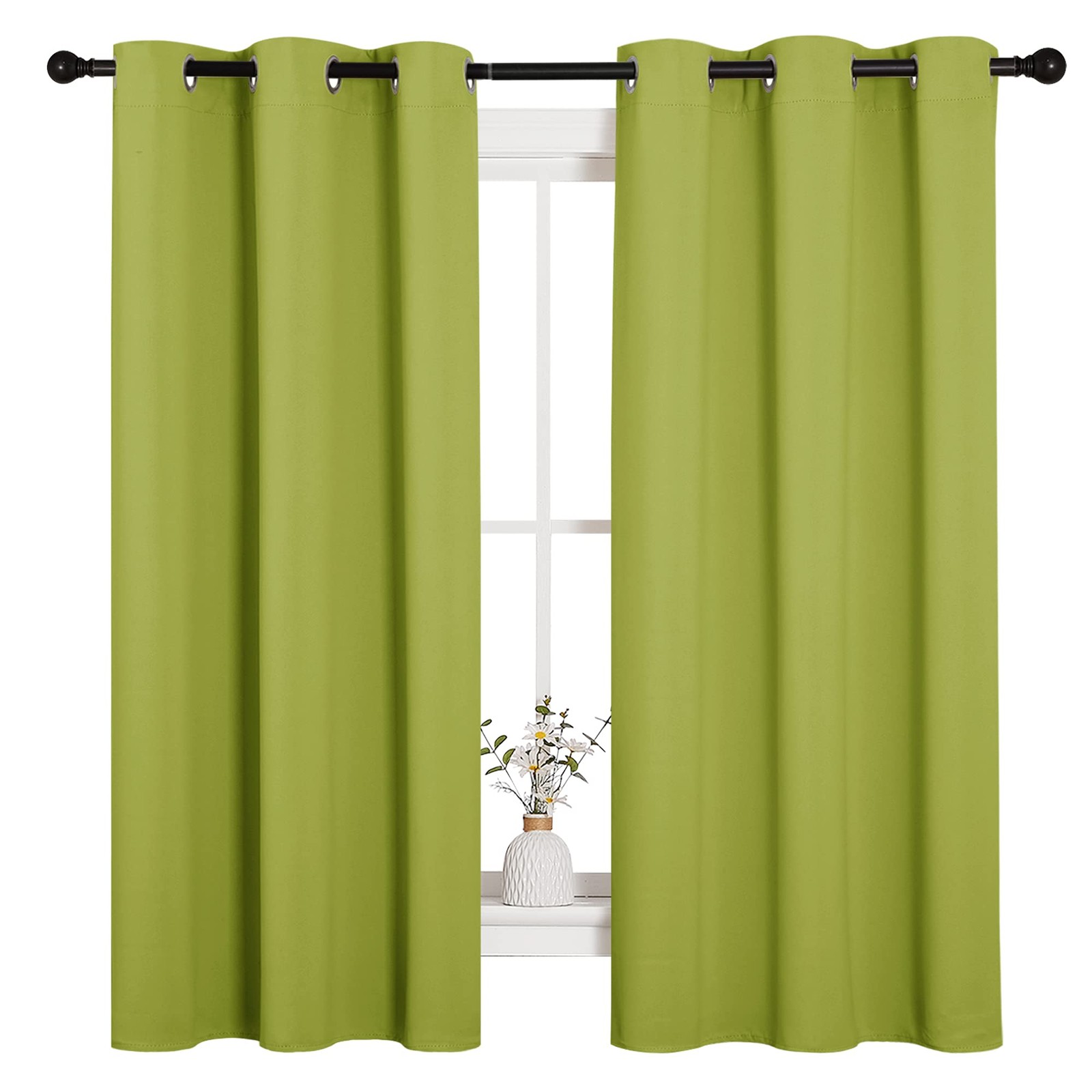 Thermal Insulated Solid Grommet Blackout Holiday Decorative Curtains/Drapes for