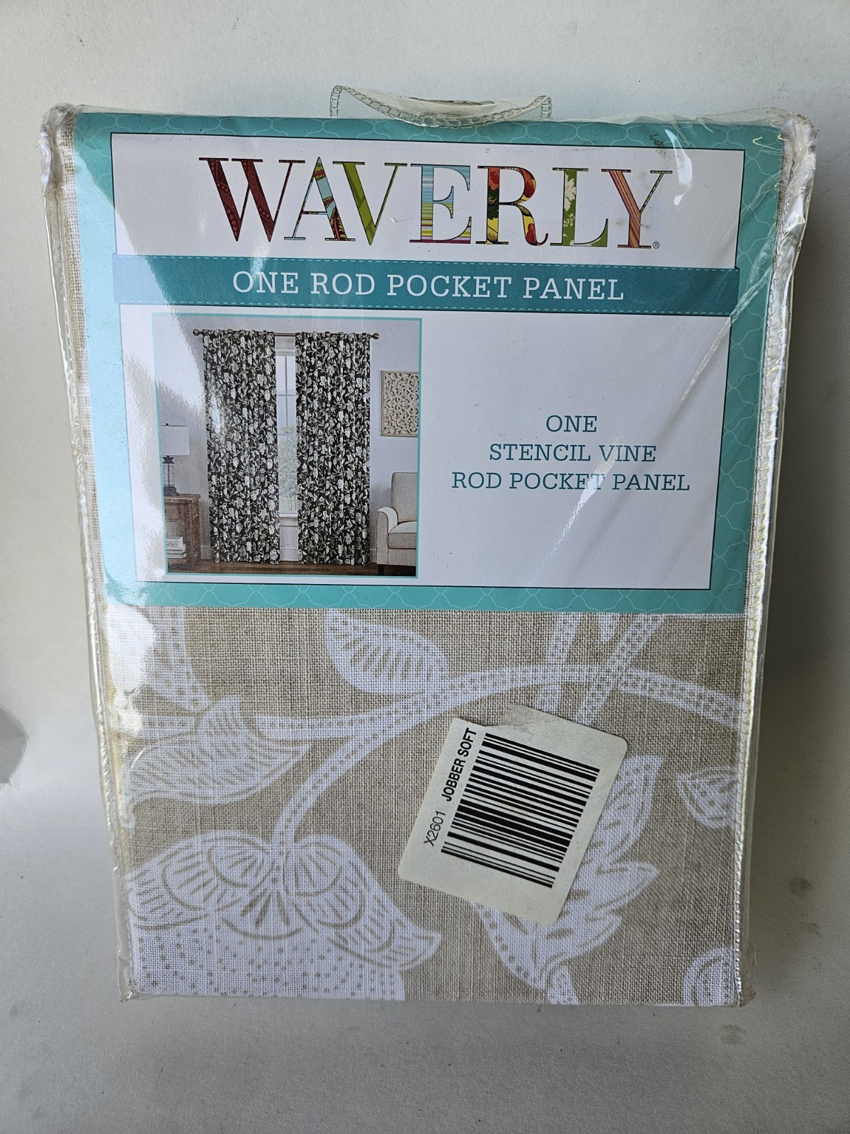 Waverly STENCIL VINE Cottagecore Modern Farmhouse Floral PANEL 52×84 Linen