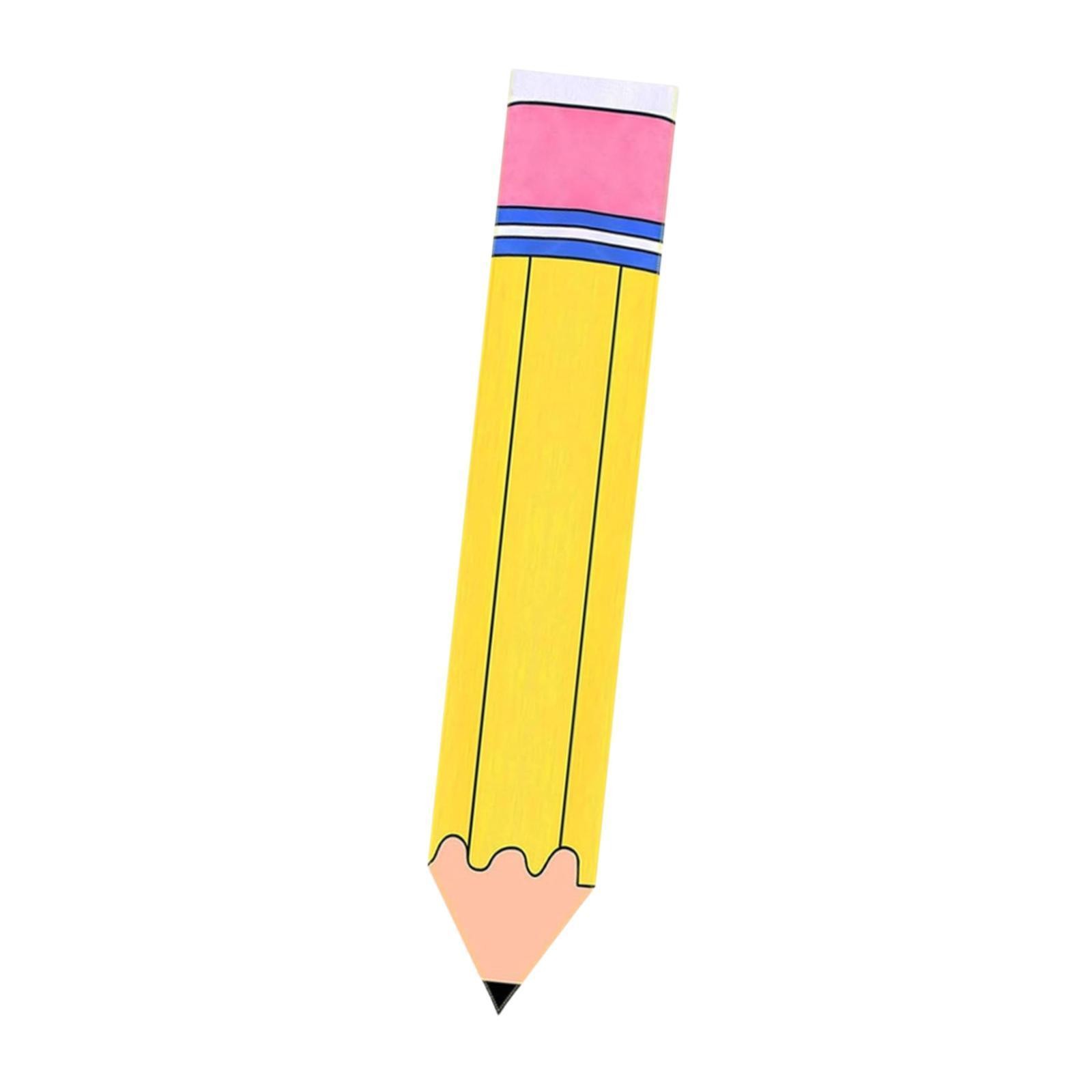 Pencil Shape Classroom Door Window Curtain with Tape Strip 108.5×20.5cm