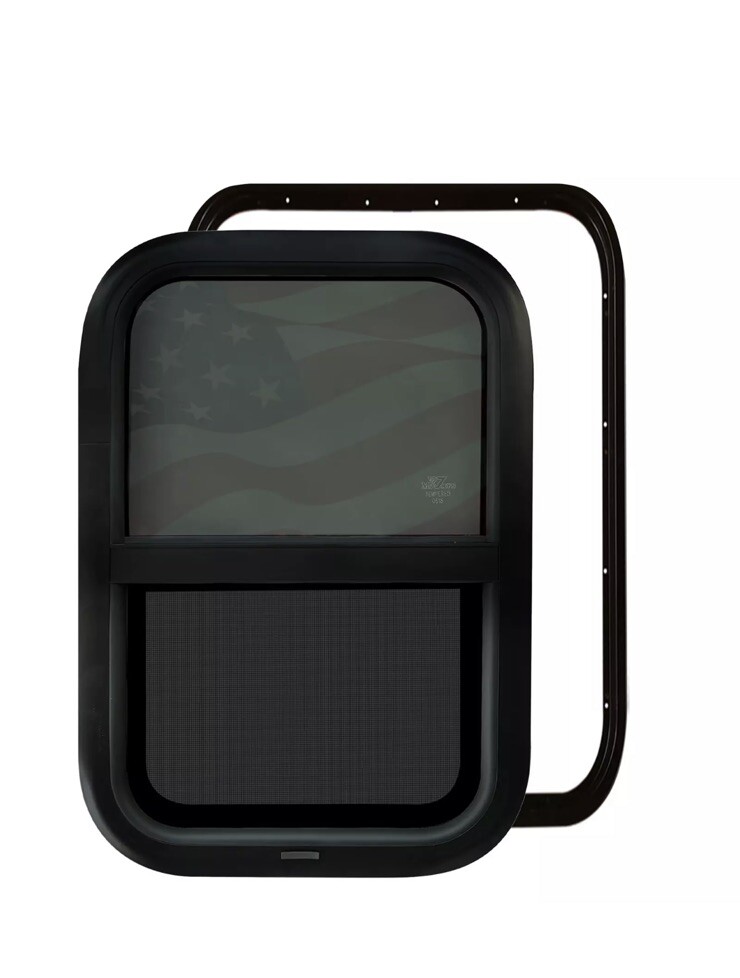 Aucuda RV Windows with Trim Rings, 15 W x 22 H Replacement RV Windows for 1-3…