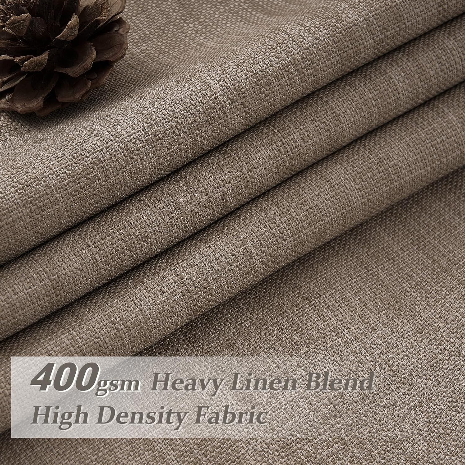 40 x 102 2 Panels PleatedDrapes Linen Pinch Pleated Thick Blackout Curtains C241