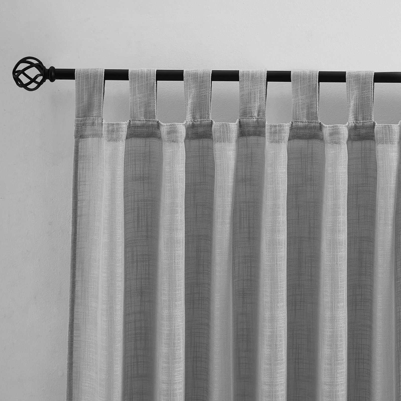 Sheer Curtains Tab Top Light Filtering Elegant Curtains & Drapes for Bedroom …