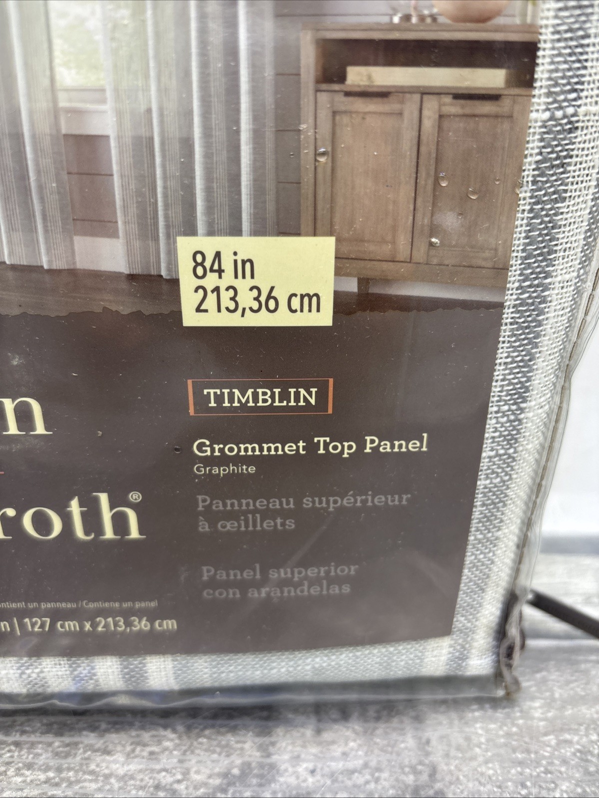allen + roth 84-in Light Filtering Grommet Curtain Panel Timblin 0792476 {11}