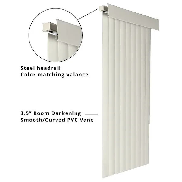 102 x 60 White 3-1/2″ Vertical Blind – Vertical Blind 102W x 60L