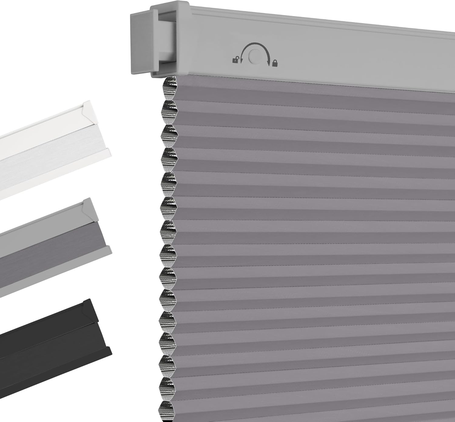 No Drill Blinds for Windows Blackout Cordless Cellular Shades Honeycomb Blinds P
