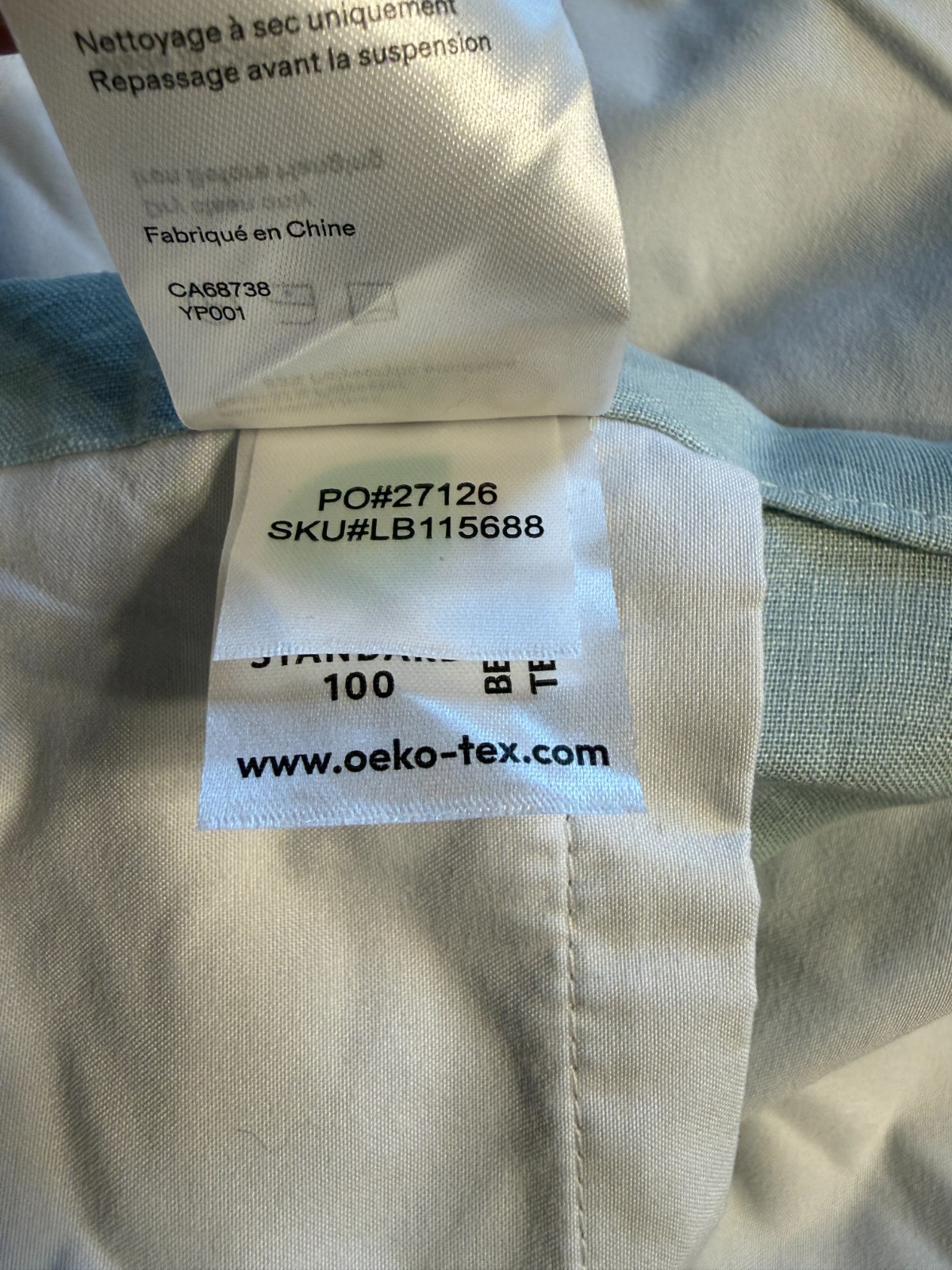 Quince European Linen True Blackout Curtain Panel 48×108 Chambray