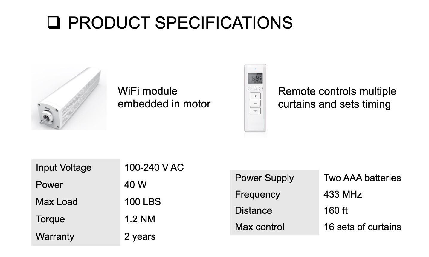 HC Smart Curtain System: WiFi Control, Heavy Duty, Work with Alexa and Google