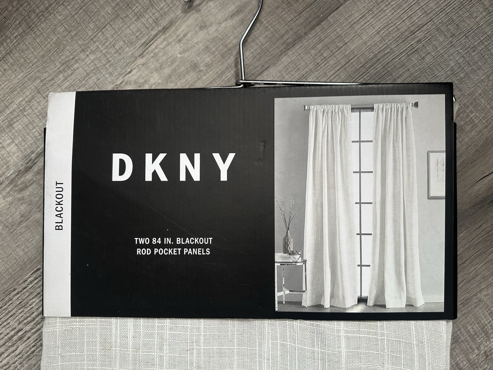 DKNY BLACKOUT Lined Window Curtains Panels drapes Classic LINEN Natural 50”x84”