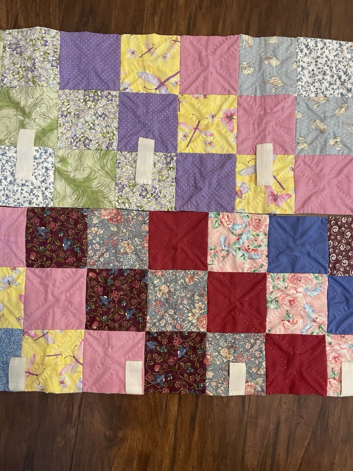 Lot of 2 handmade Quilted Valances