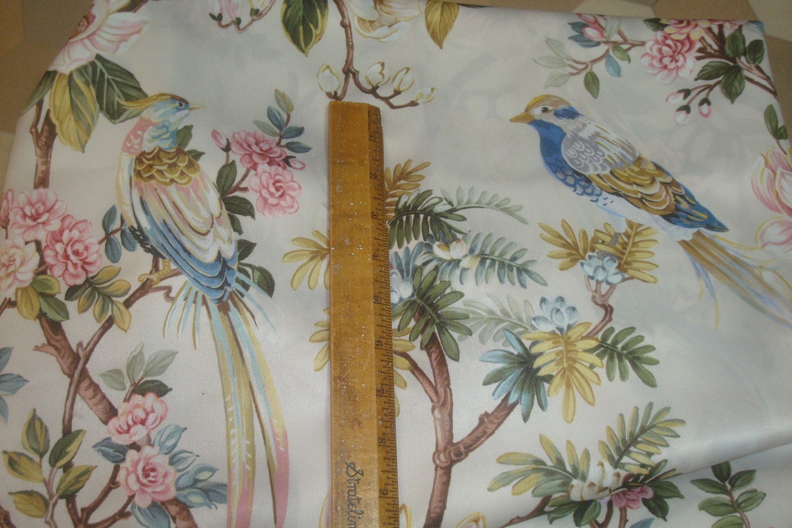 NWT Envogue 2 pc Window Curtains Fancy Dogwood Floral w/ Birds ea 37″ x 84″lg