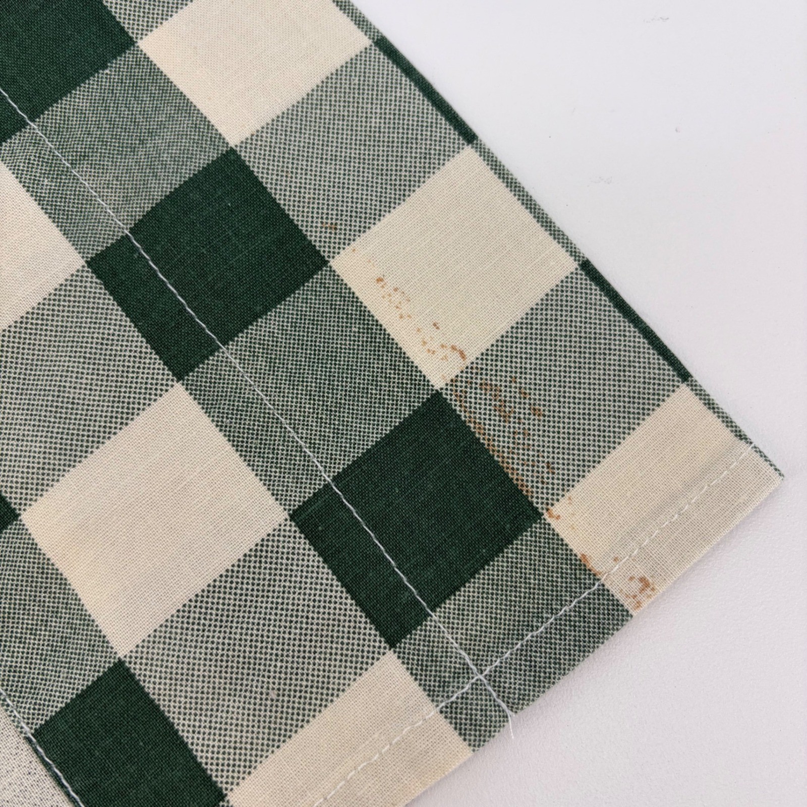 Gingham Apple Valence Green White Buffalo Plaid Country Kitchen 57×11 Gingham