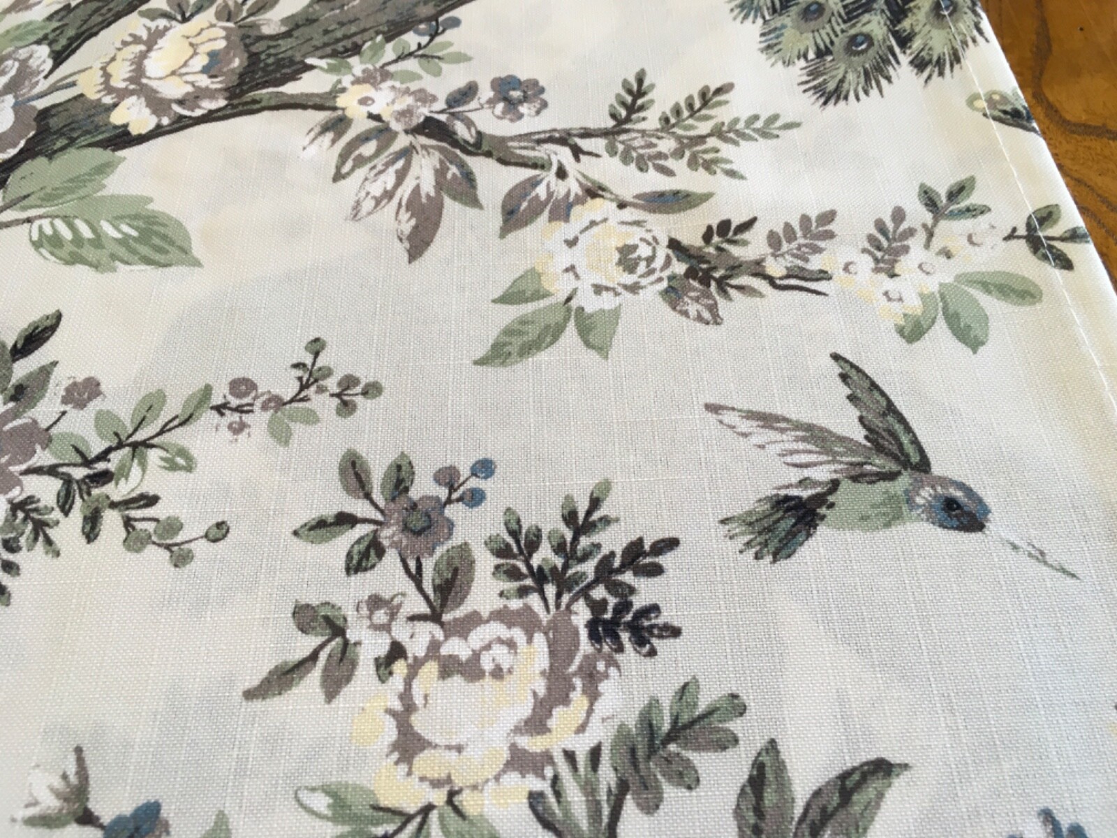 Laura Ashley Curtain Panels with Peacocks 36×96 long 1 pair