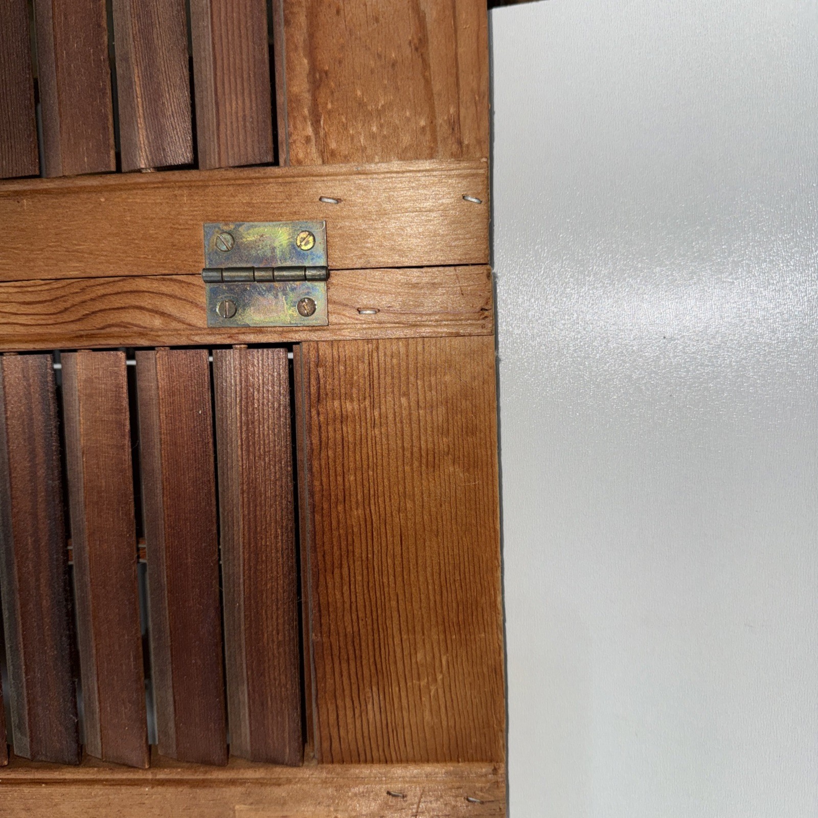 Tall louvered pine Shutters for interior use 31 1/2 x 36
