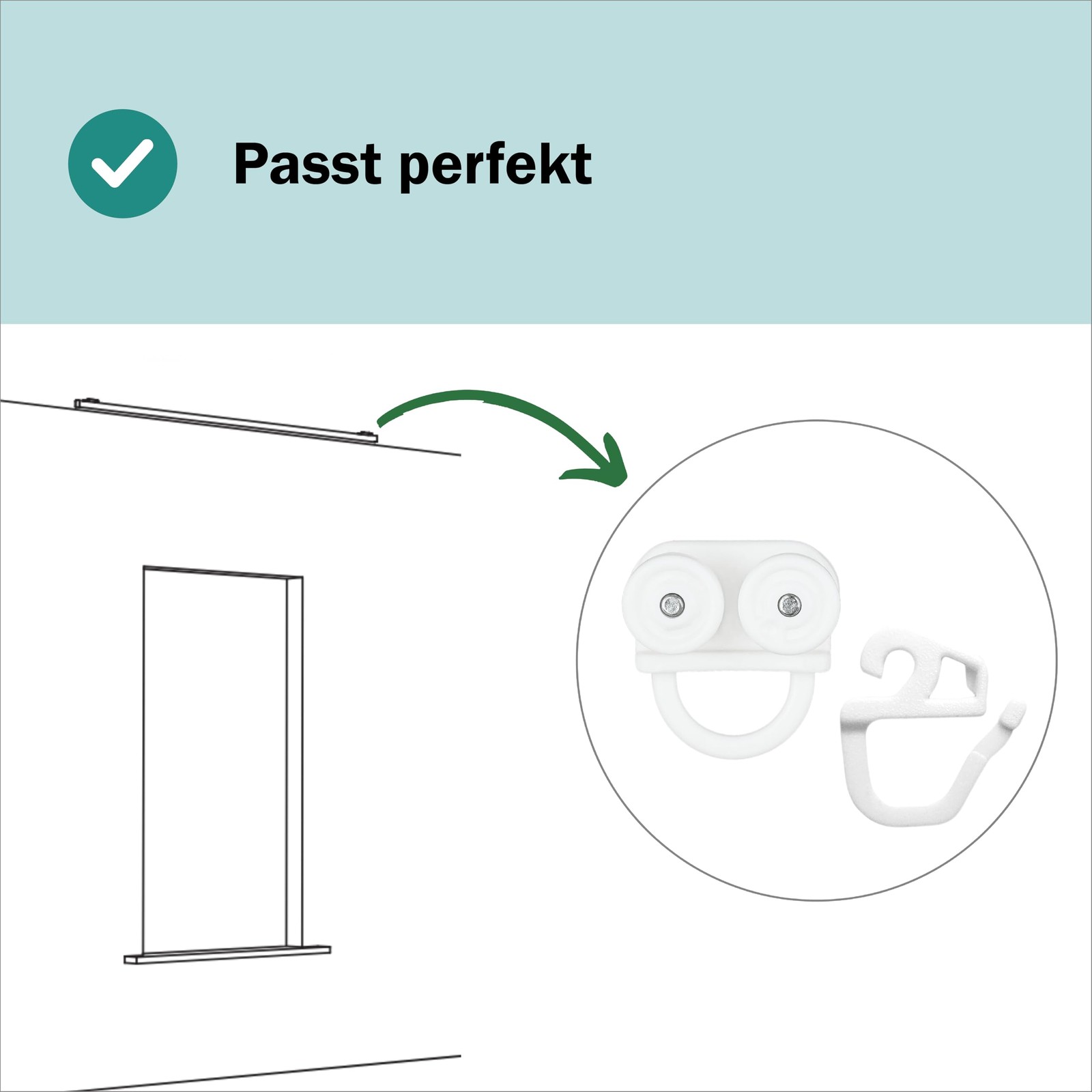 Glides curtain glides suitable for IKEA VIDGA spare parts castors hooks system…