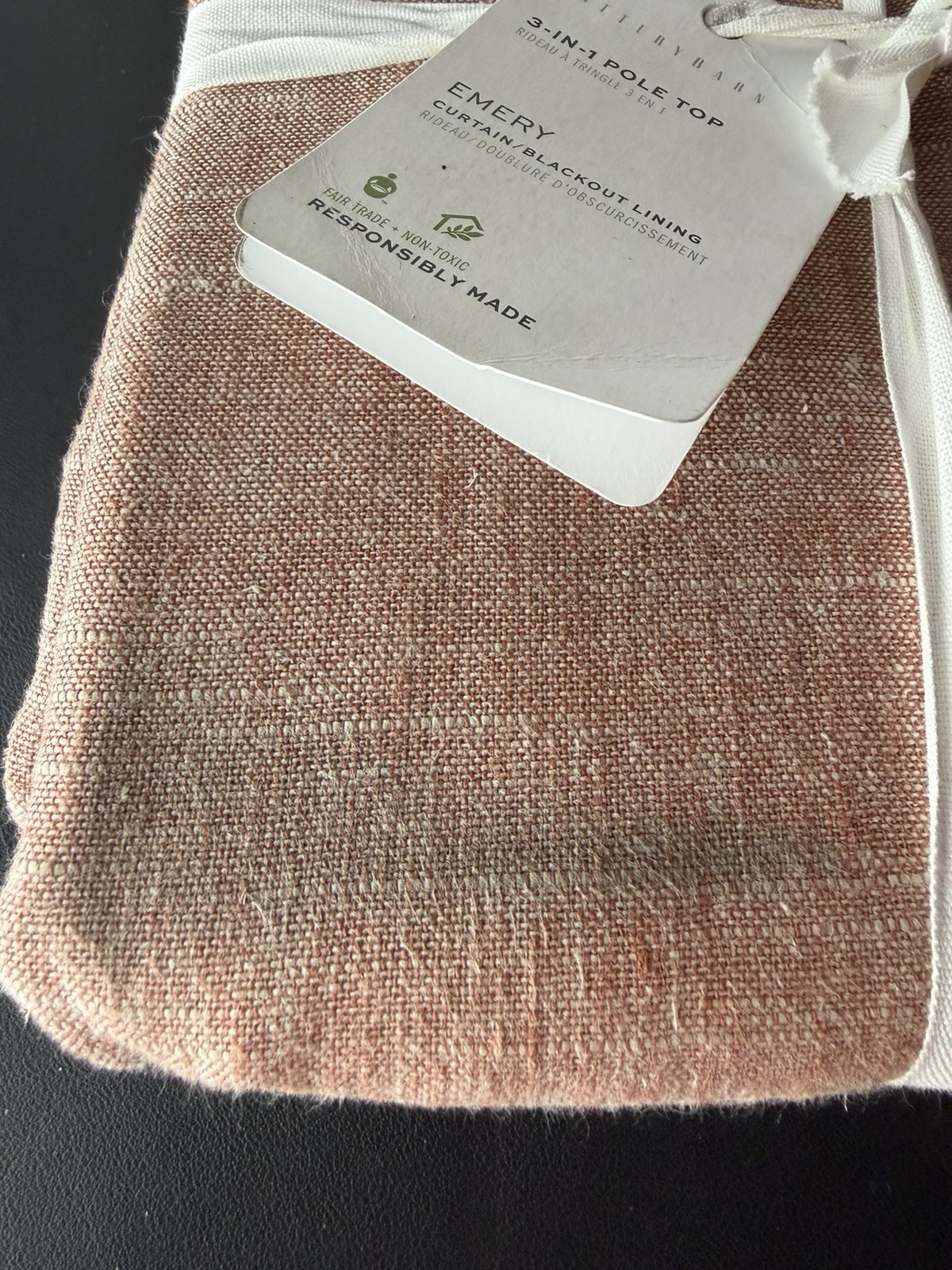 Pottery Barn Emery Curtain Blackout Lining 50×84 – Brick Stained