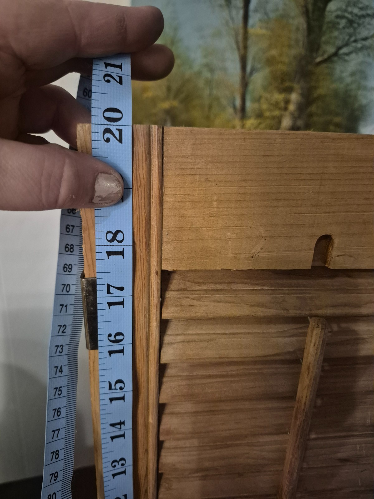 Vintage Plantation Window Shutters Set 20” Tall 18”W Wood Interior Louver Brown