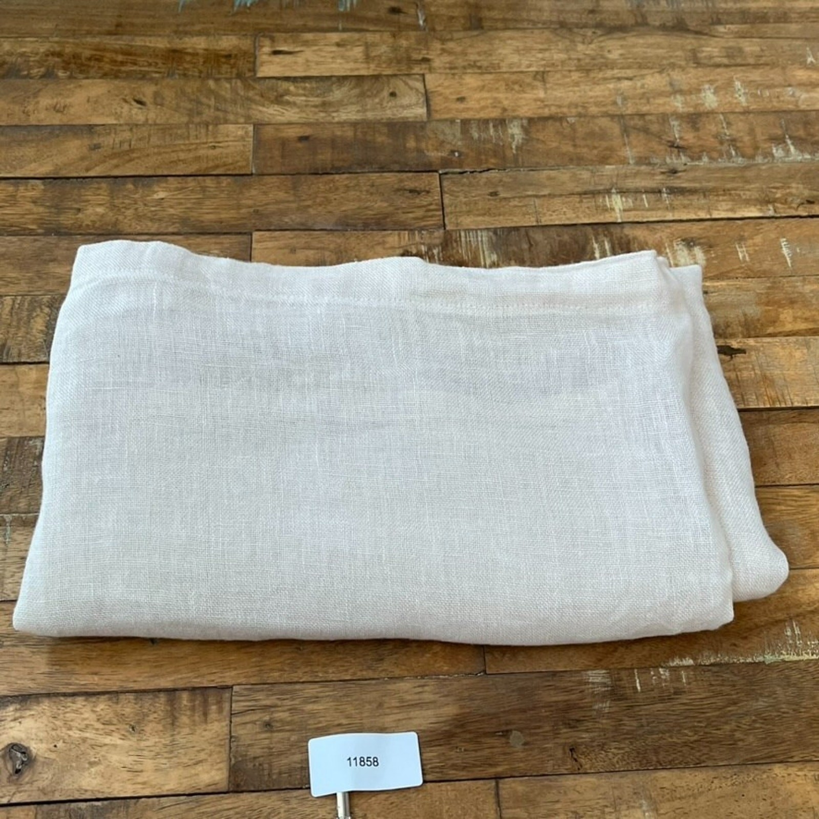 Sheer Rectangle Linen Curtain Panel 57″ x 46″ Cream