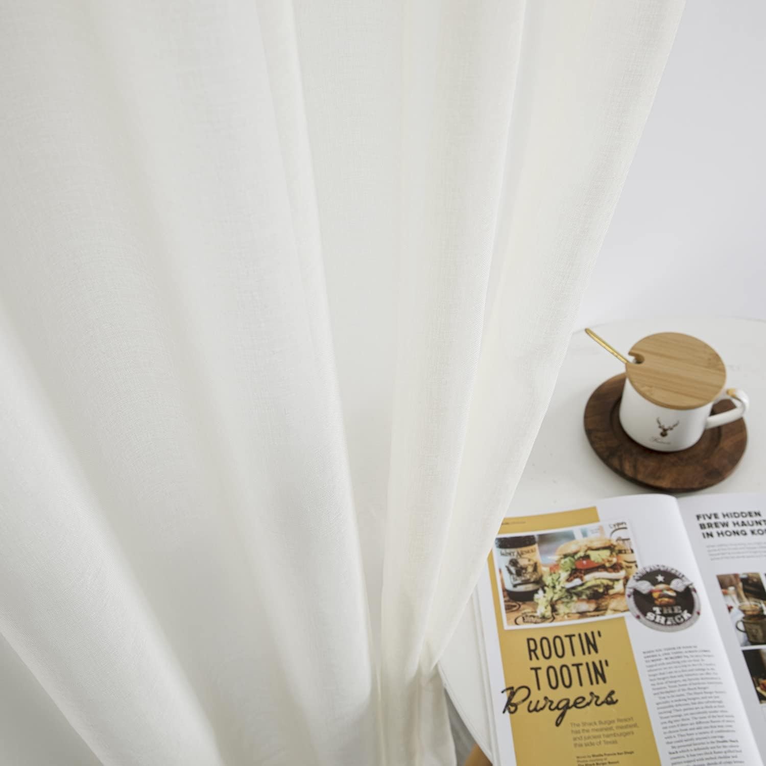 80 Inches Long Sheer Curtains for Living Room 2 Panels Set,Fit for 78 in Boho