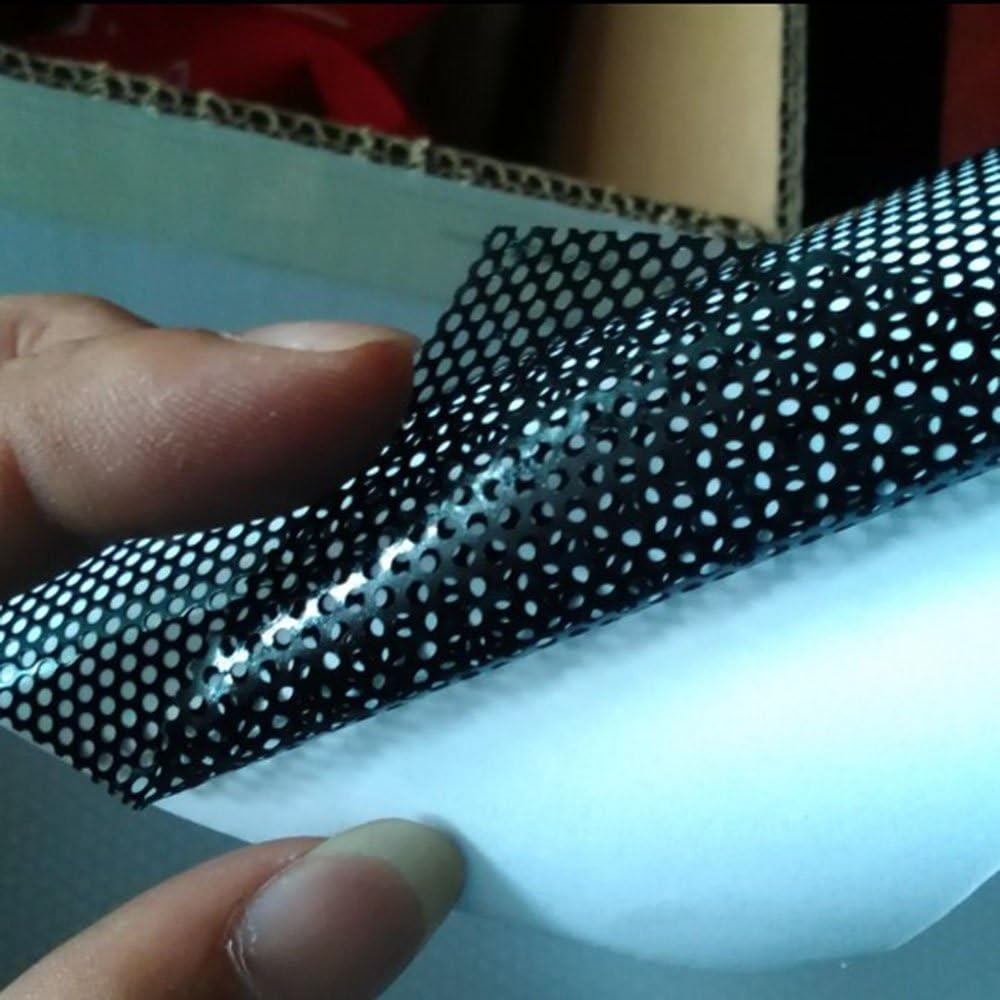 Perforated Mesh Window Film Self Adhesive Black Dotted One Way Film Privacy Stic