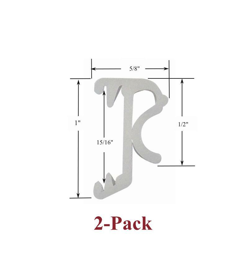 PICK-A-PACK SIZE – 1″ Single Slat WHITE VALANCE CLIPS for WOOD or MINI BLINDS