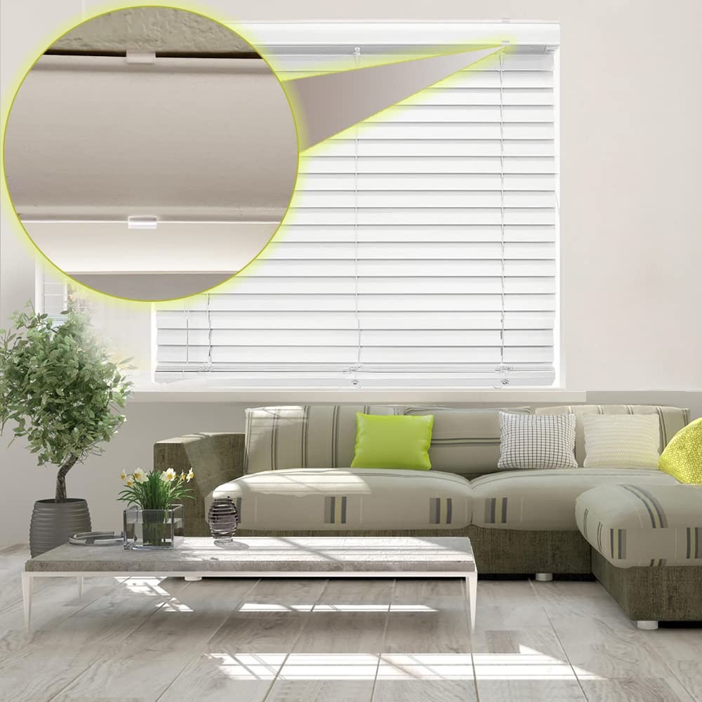 20 Pieces 2 Inch Clear Plastic Blind Clips for Horizontal Blinds Valance