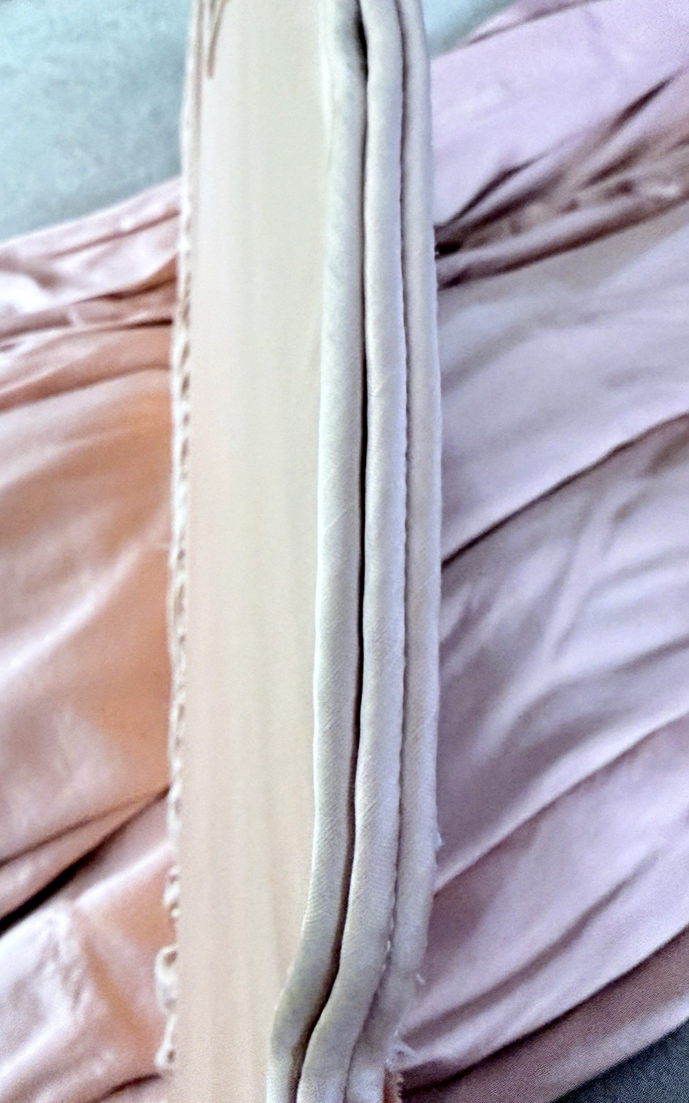 Window Cornice Satin & Silk with Matching Custom Peach Drapery 9 Pieces Total