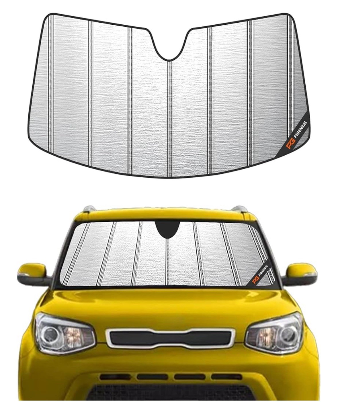 Pigenius Windshield Sun Shade for Kia Soul Wagon 2014-2019,Front Window Sunsh