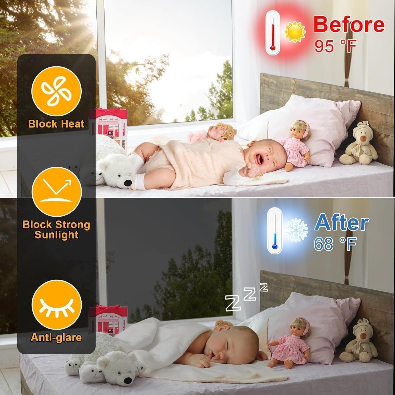 Upgraded One Way Window Privacy Film Sun Heat Blocking, Reflective Mirror Win…