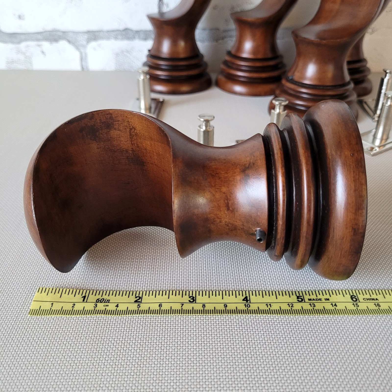 5 Kirsch Curtain Drapery Rod Bracket European for 2” Poles Peg Post Hardware