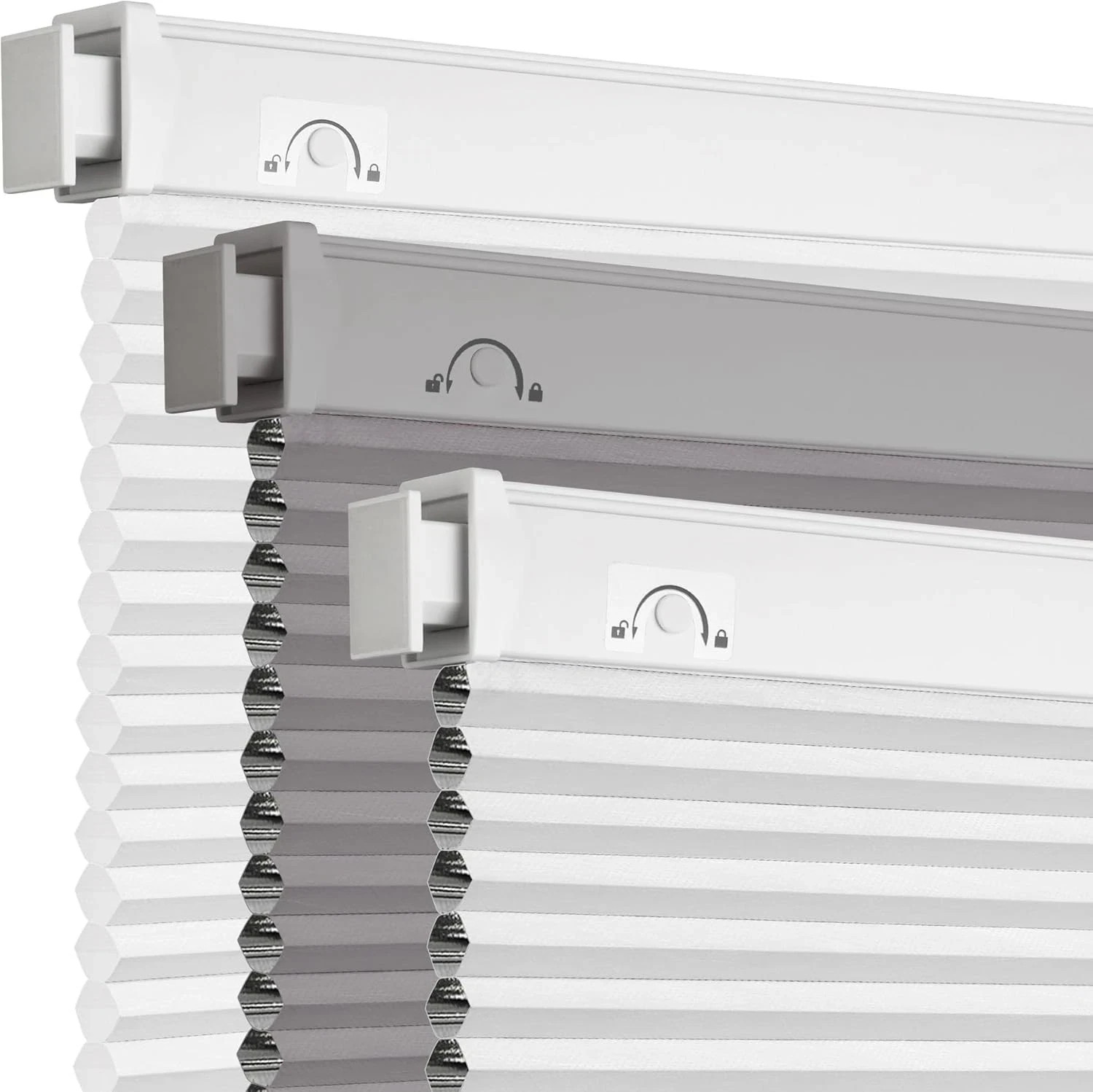 No Drill Blackout Cellular Shades Cordless Honeycomb Blinds 20″ W x 36″ H New