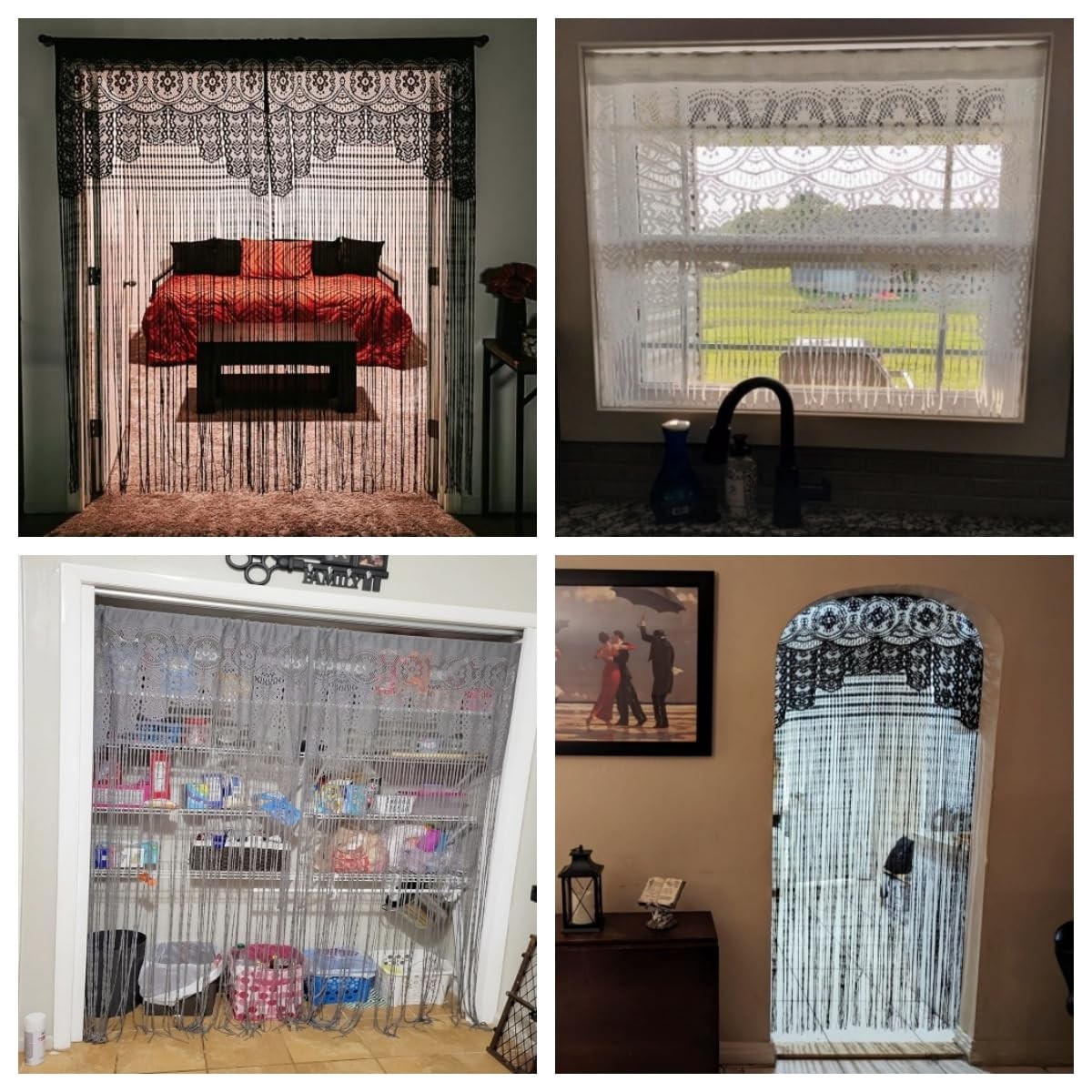 Macrame Lace Door String Curtain for Doorways,Room Divider Doorway Hippie Win…
