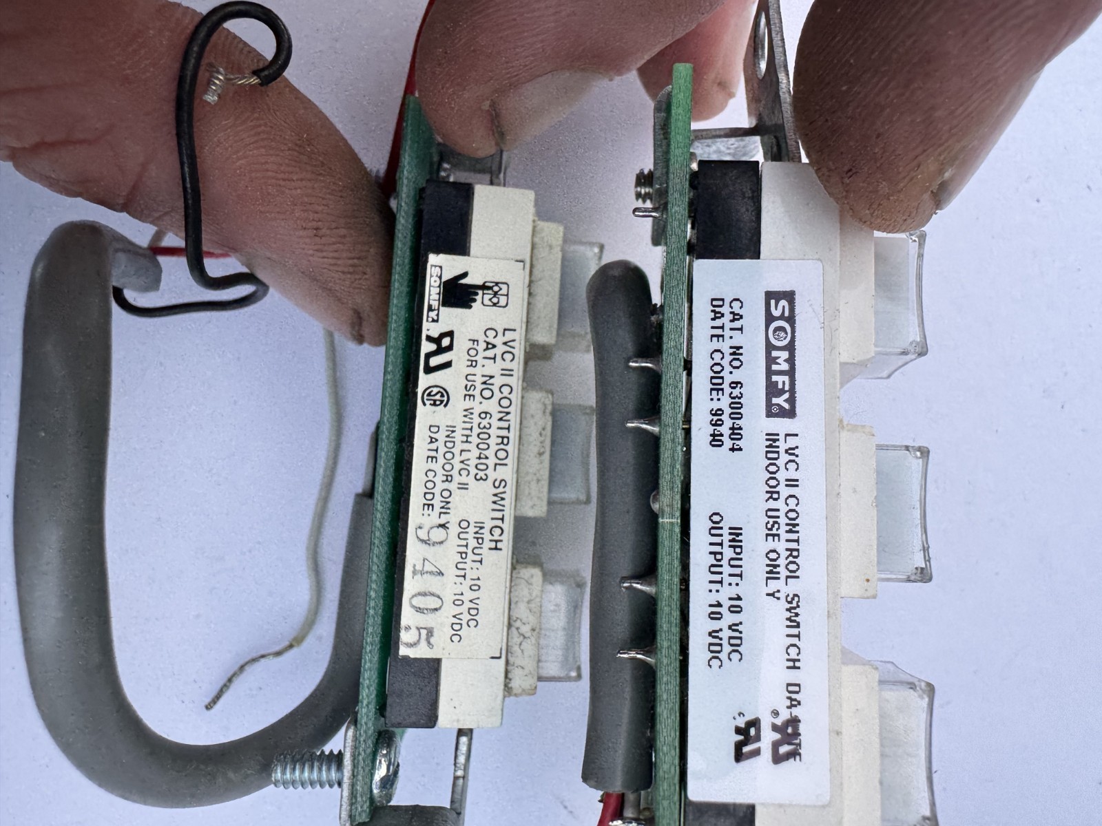 2 Somfy LVC II (2) Control Switch Cat: 6300404 and 6300403 (See pics Color) Used