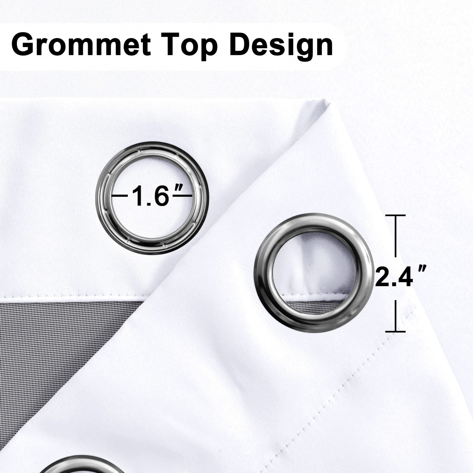 Xwzo White 100 – And Full Light Blocking Drapes Black Liner For Large