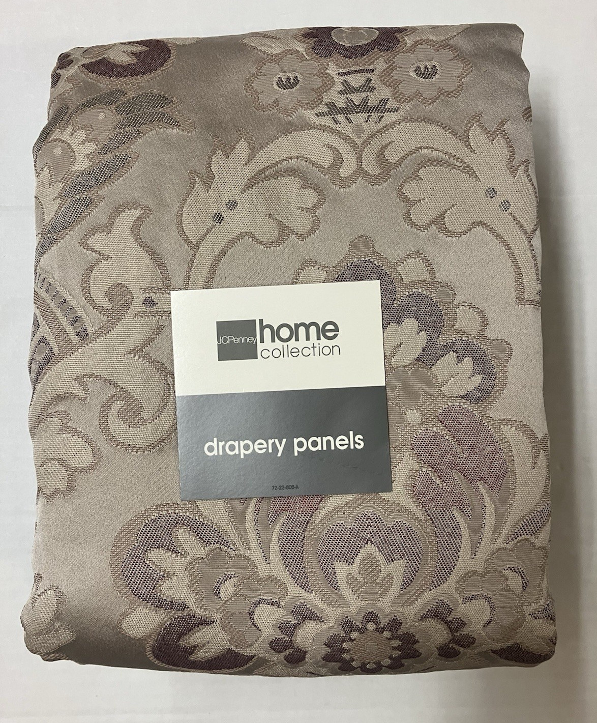 Vtg JC Penney Home Collection Tapestry Brocade Drapery Panels 80 x 84 Rod Pocket