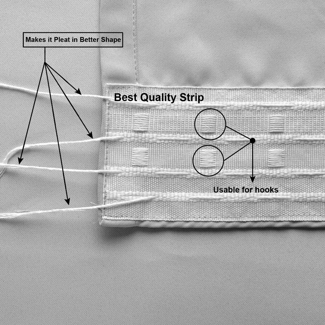 Pair Pencil Pleat Tape Top Plain Thermal BLACKOUT LINED Curtains with Tie Backs