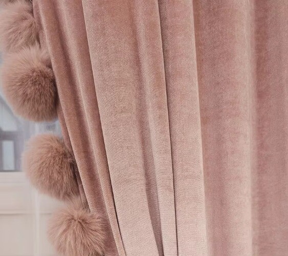 New French Luxury Velvet Curtains Room Princess High-end Villa Style Textured