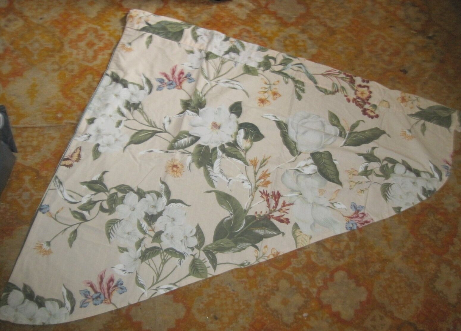 Crown Crafts Williamsburg Garden Image Magnolia/DOGWOOD Floral/Striped 2 VALANCE
