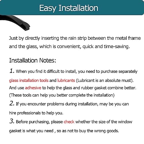 RV Rubber Window Seal, Windshield Weather Stripping for (5/16″;9/16″)
