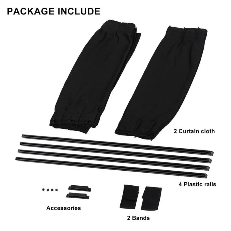 2pcs Universal Car Side Window Curtains – Foldable UV Protection Sunshade – NEW