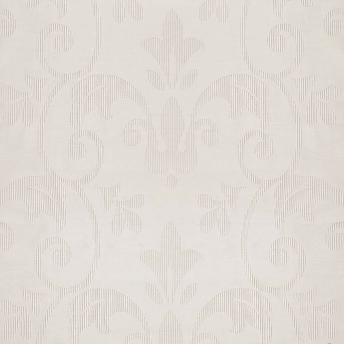 THE COLLECTION Scroll 84 X 54 ONE Rod Pocket Back Tab Window Curtain Panel Pearl